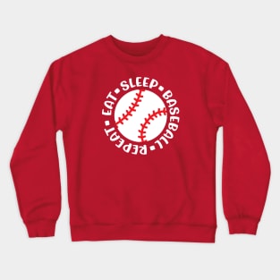 Eat Sleep Baseball Repeat Baseball Mom Boys Girls Cute Funny Crewneck Sweatshirt